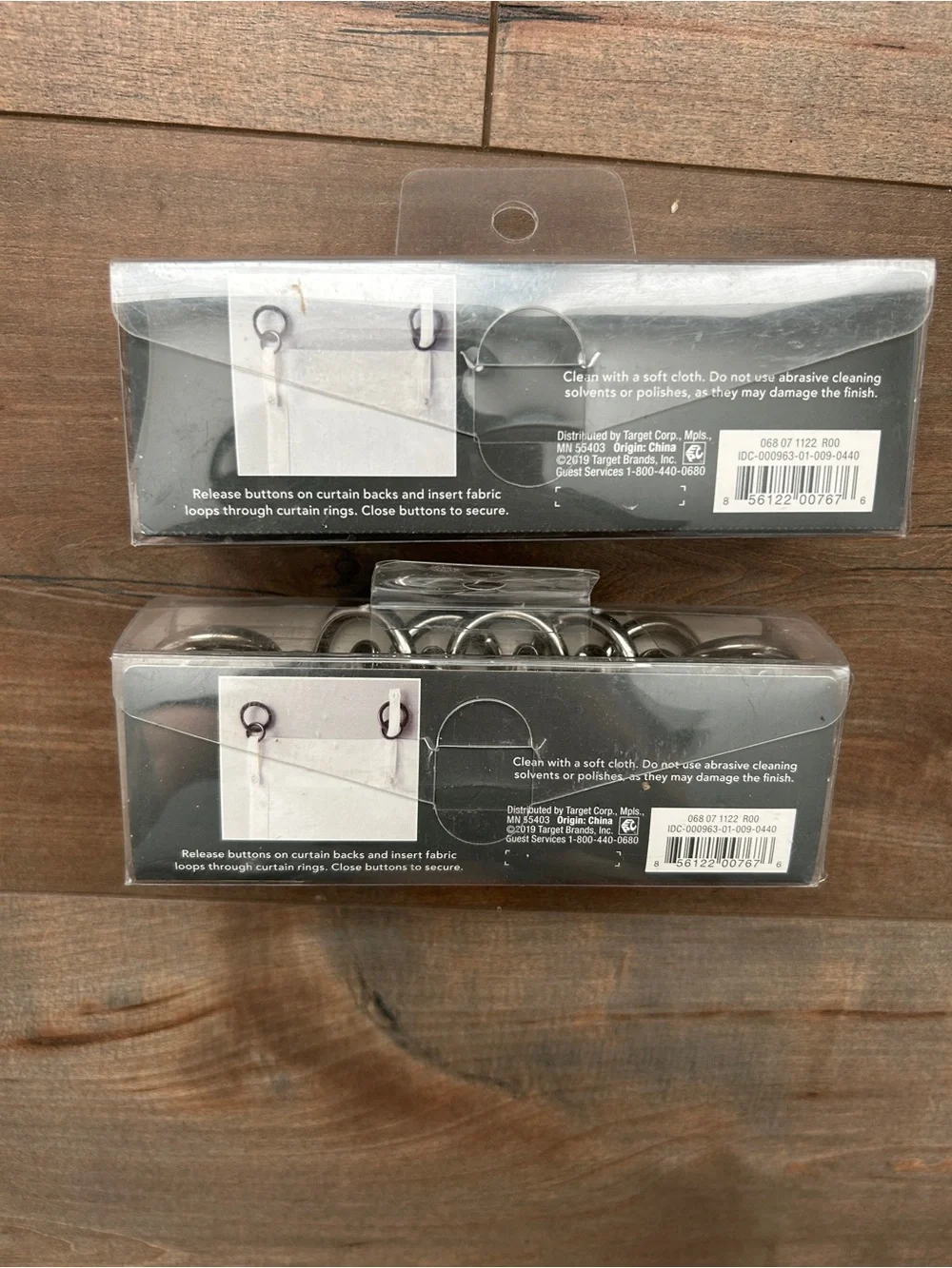 NWT Threshold Brushed Nickel Round Curtain Rings (2 Packs, 8 Each)